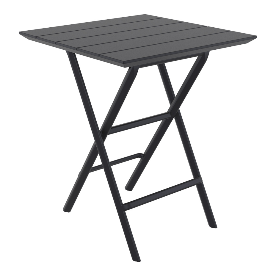Helen Folding Table 60, стол складной квадратный (черный)