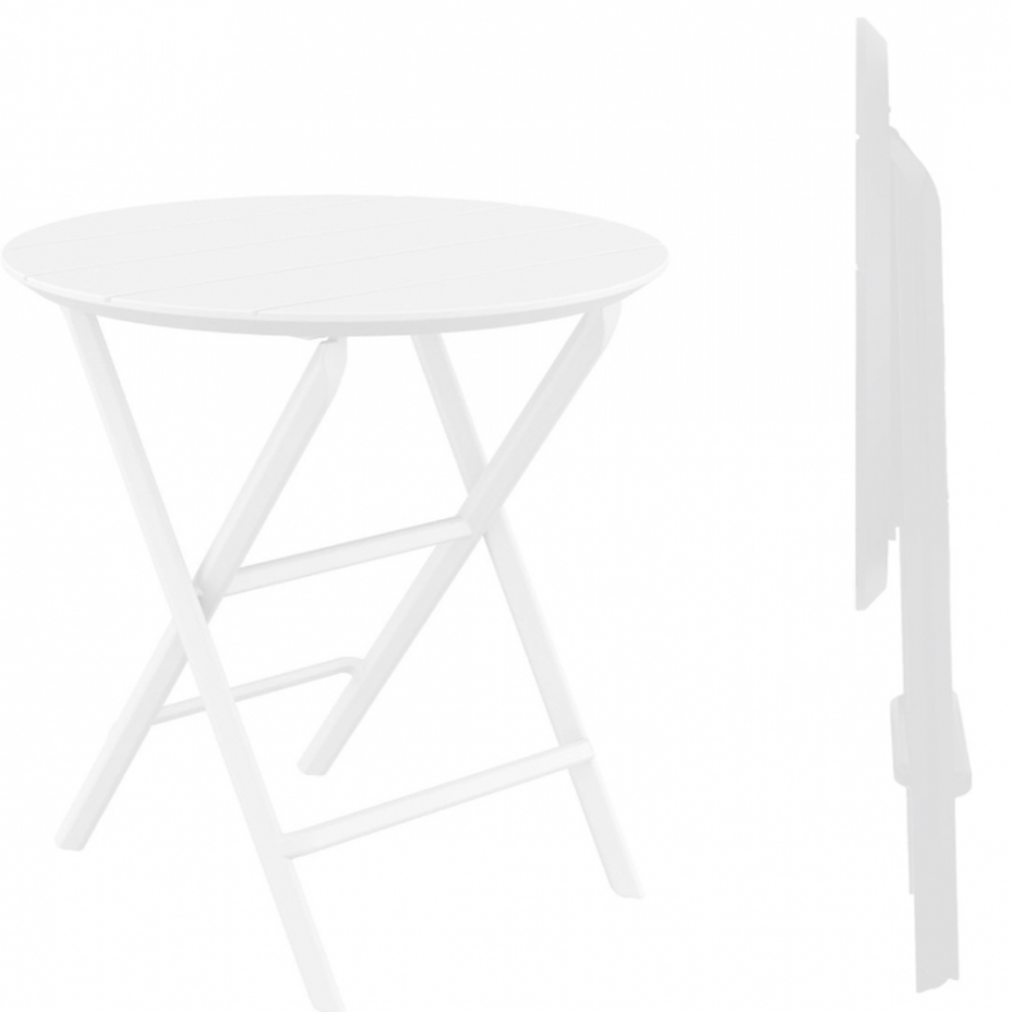 Helen Folding Table Ø60, стол складной круглый (белый)
