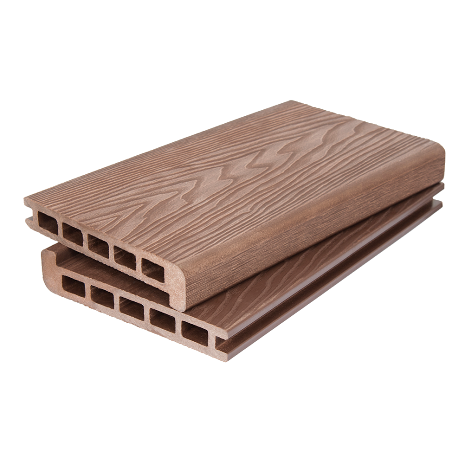 DeckWOOD 3D Ступень Premium NEW 165х24 мм (коричневый, 3м)