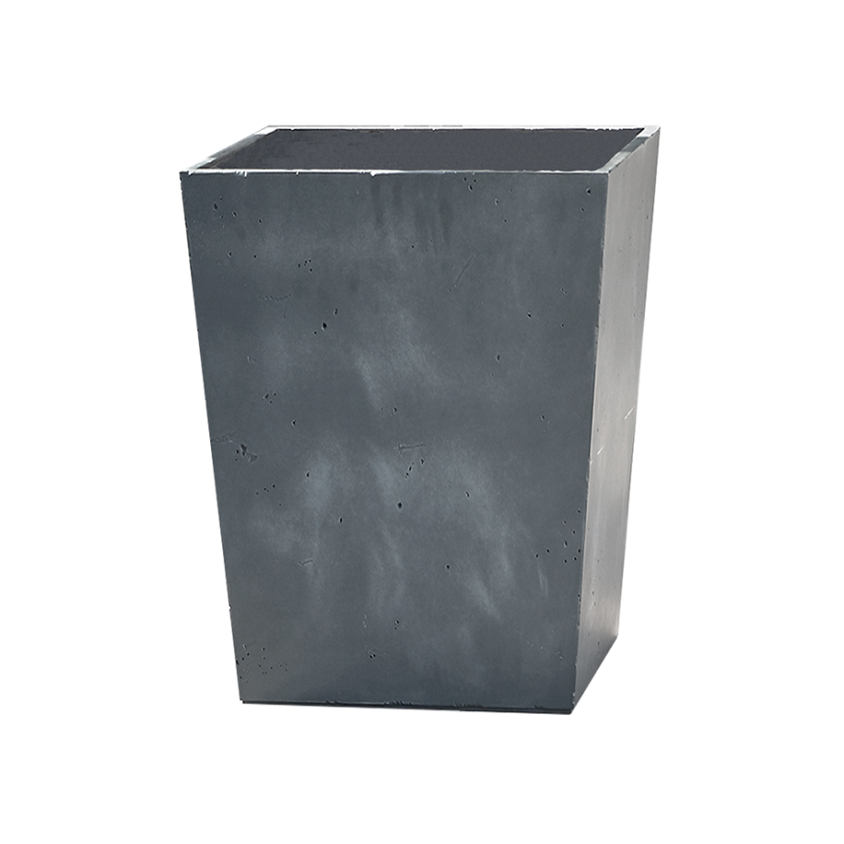 BETON CONIC SQUARE 48см, кашпо, цв. темно-серый