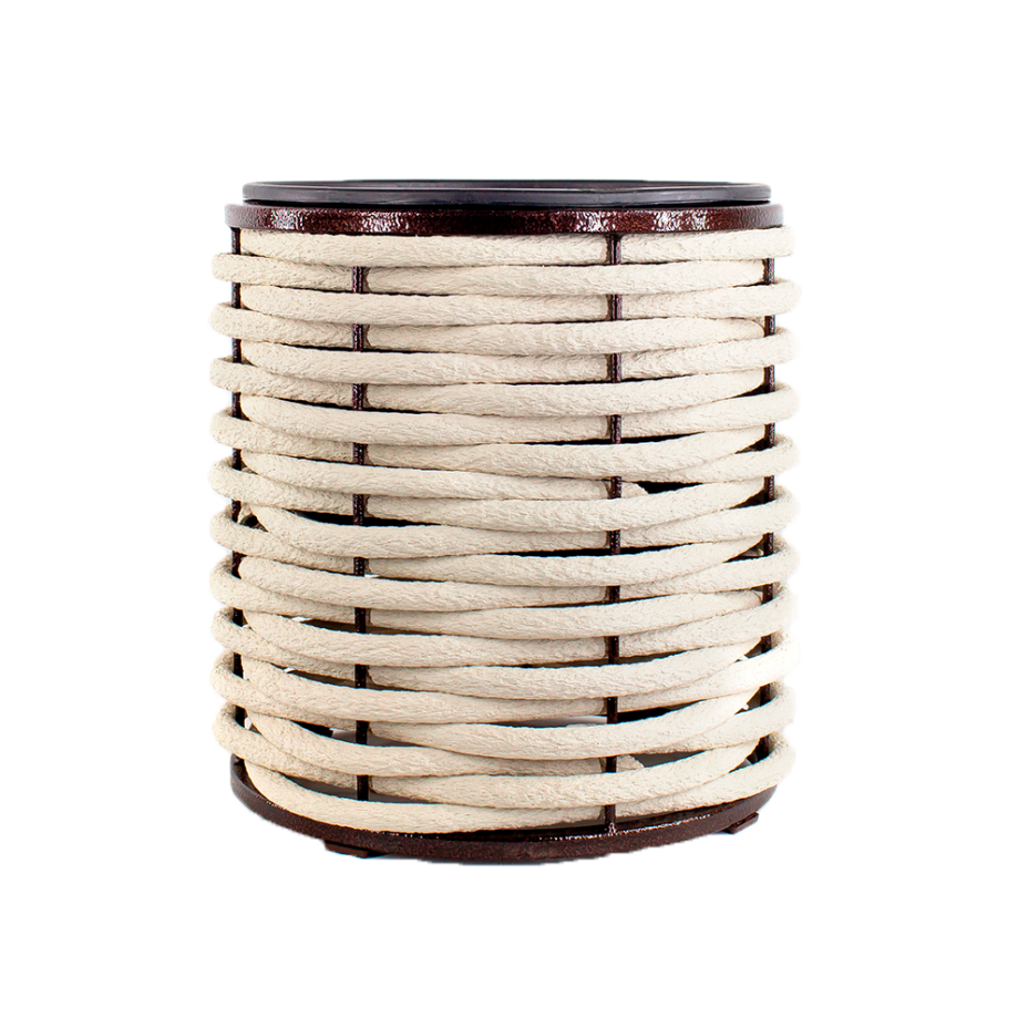 Вазон низкий цилиндр DeckWOOD 400х380 (белый)