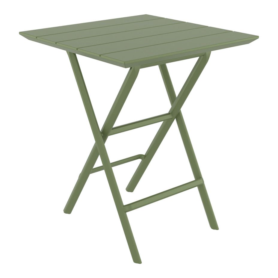 Helen Folding Table 60, стол складной квадратный (olive green/оливковый)