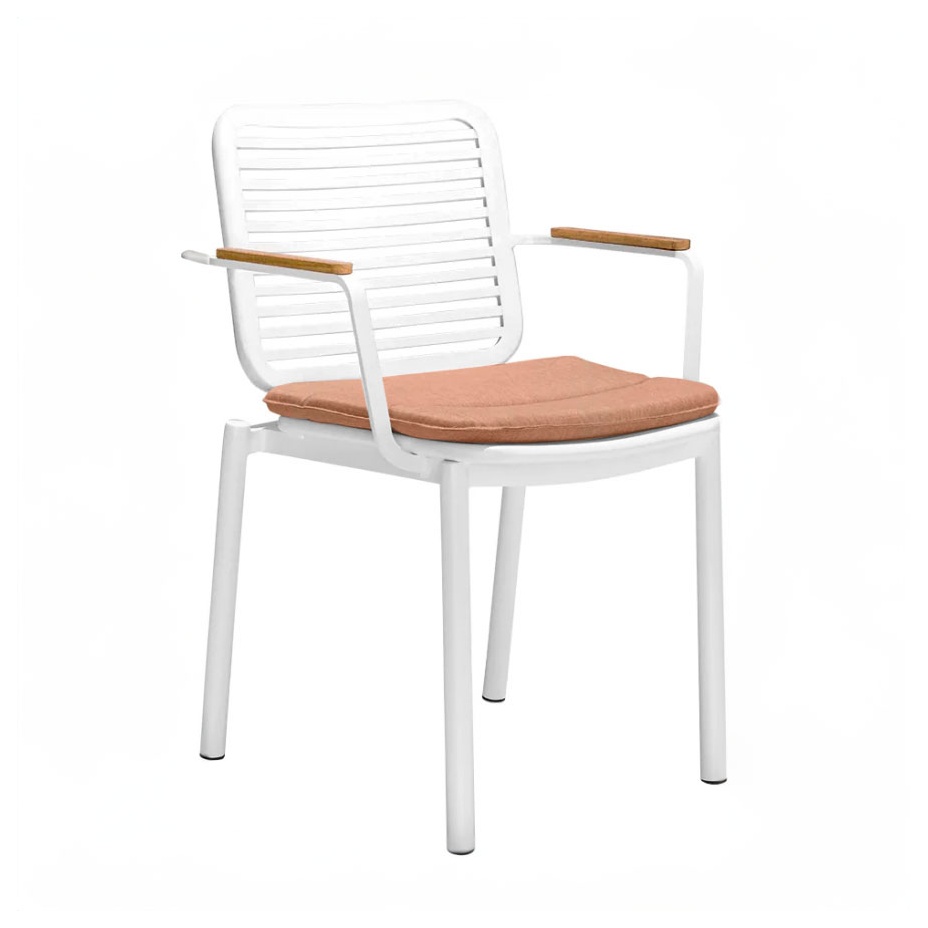 Кресло металлическое с подушкой Armona (White)
