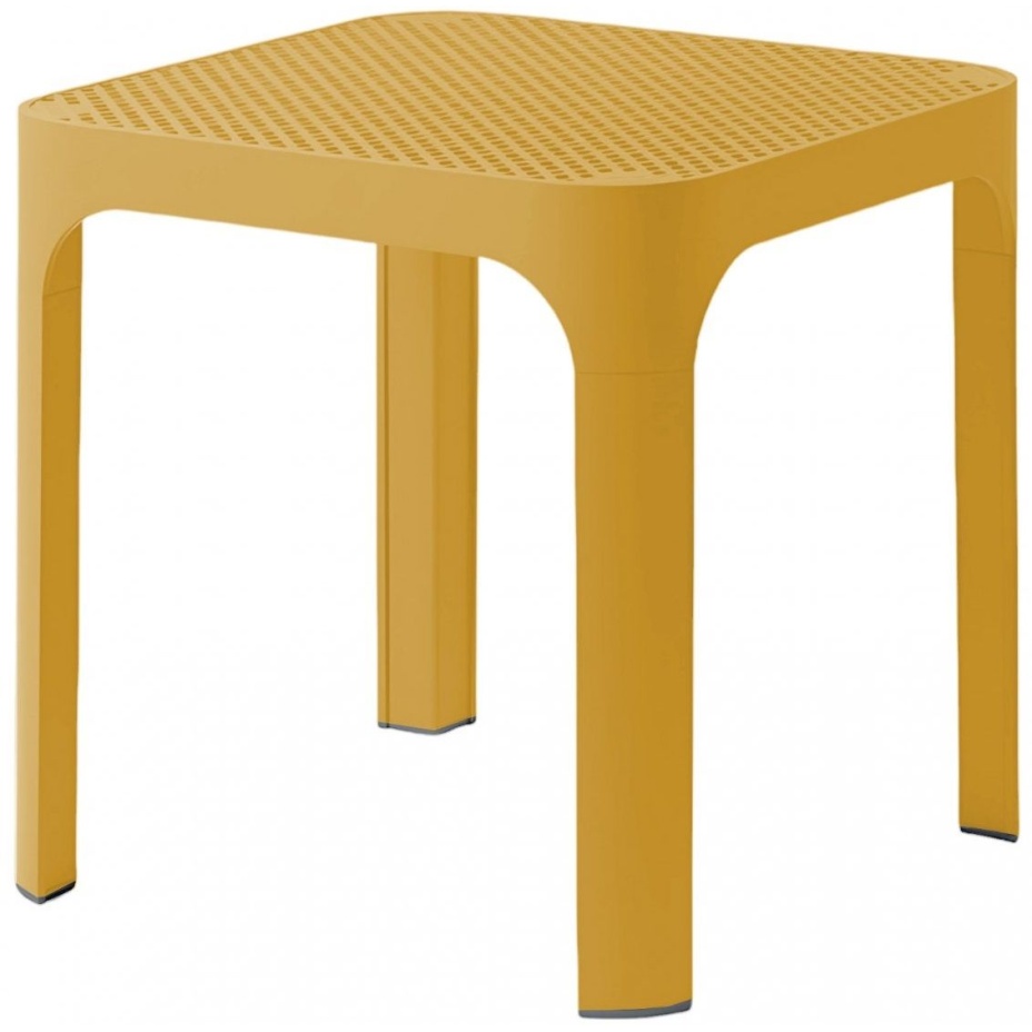 NET TABLE 40, столик пластиковый журнальный (senape/горчица)