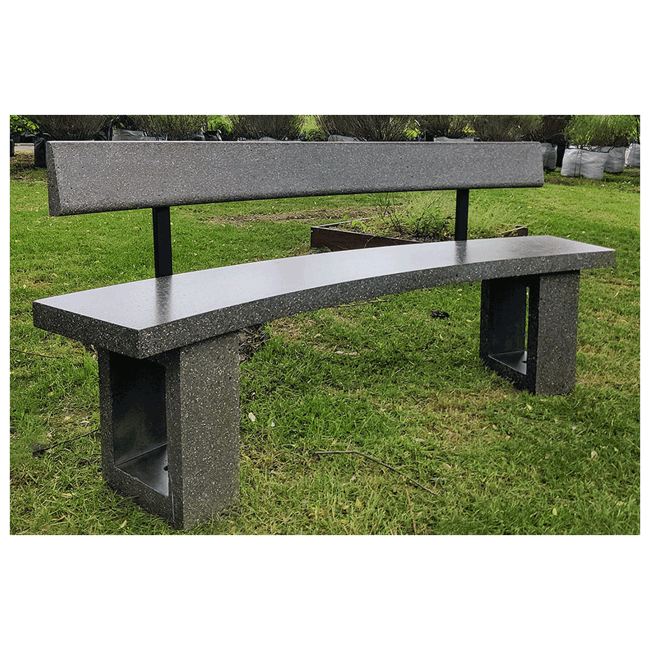 Скамья бетонная полукруглая (SKM180+спинка)