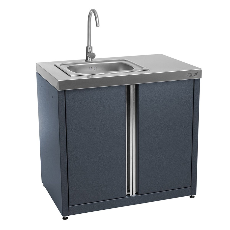 Модуль уличной кухни SMART-900 Шкаф с мойкой Helios