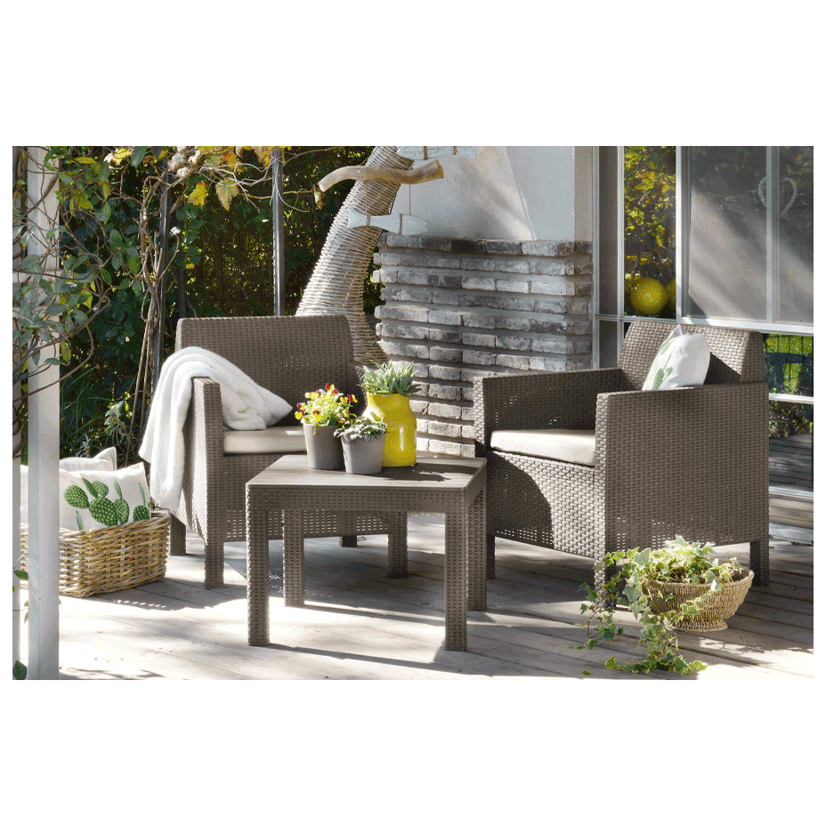 LYON TABLE RATTAN, раскладной стол (капучино)