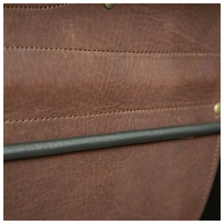 Дровница кожаная с подставкой