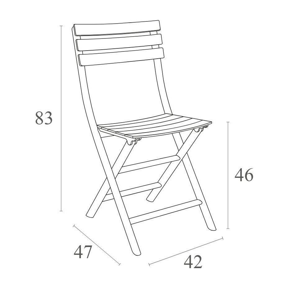 Helen Folding Chair, раскладной стул (черный)