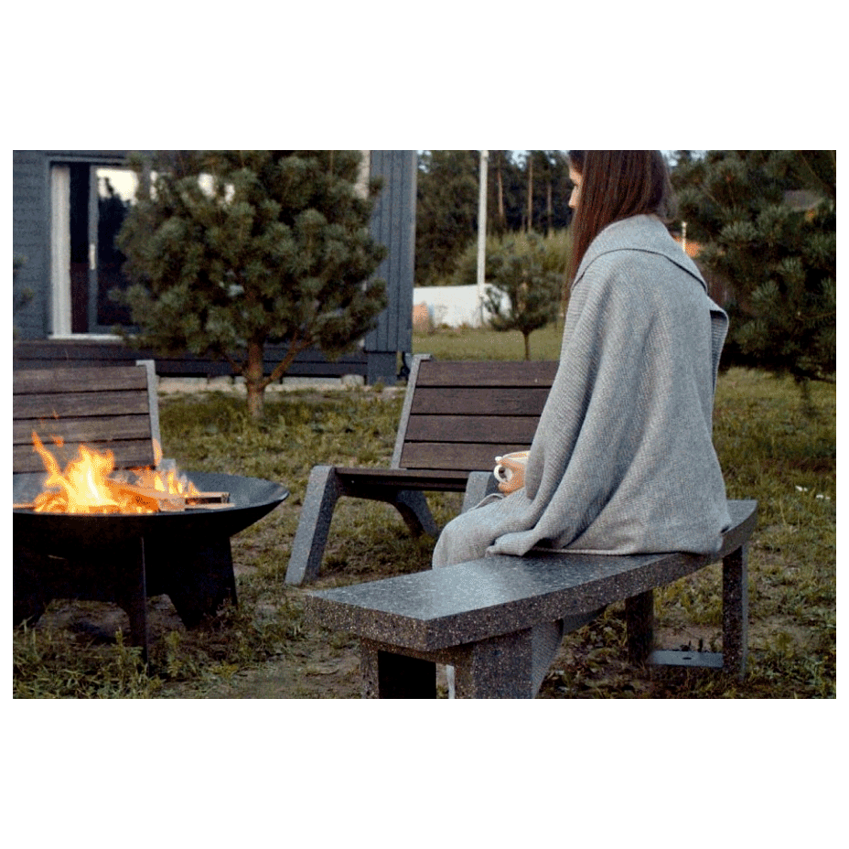 Скамья бетонная полукруглая (SKM180)