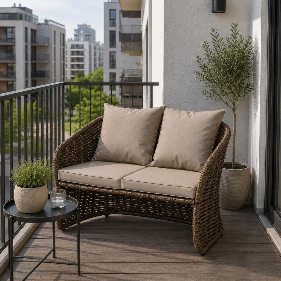 Диван Кантри двойной DeckWOOD (коричневый)