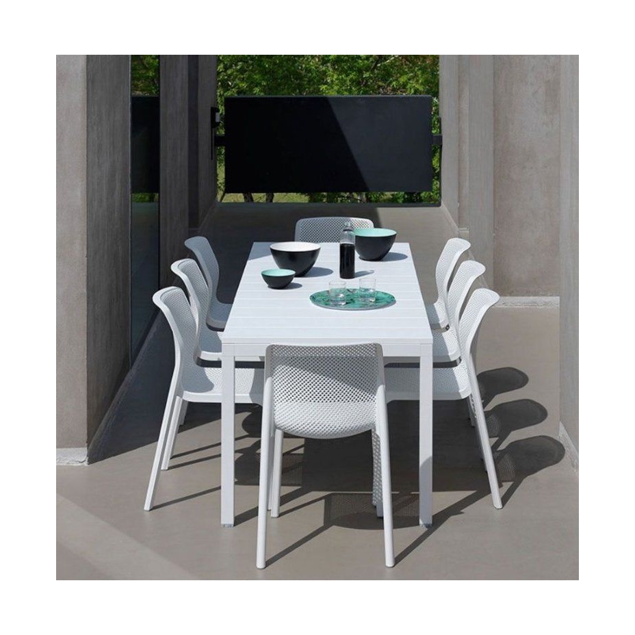Cube, стол пластиковый обеденный 140x80 см (bianco/белый)