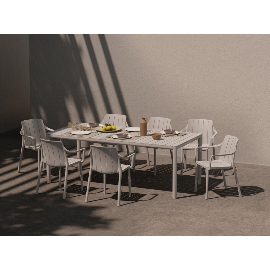 Tevere 147 Extensible, металлический раздвижной стол 147-211 см (corda/бежевый)