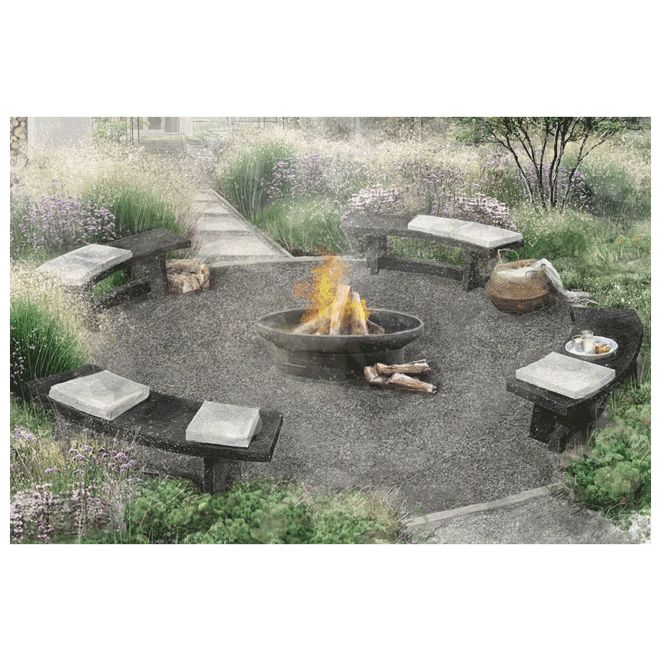 Скамья бетонная полукруглая (SK180)