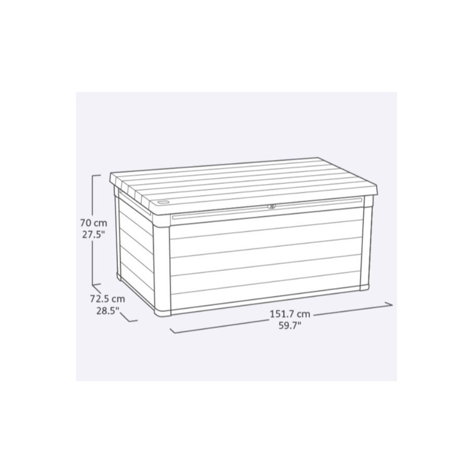 Емкость д\хранения (сундук) Cortina box 570L ( графит ) (17211700) (графит)