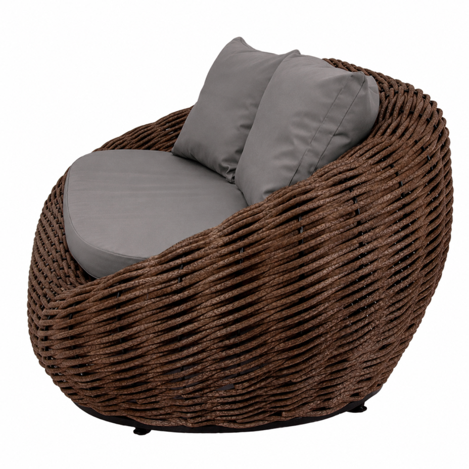Диван плетеный DeckWOOD Гнездо (коричневый)