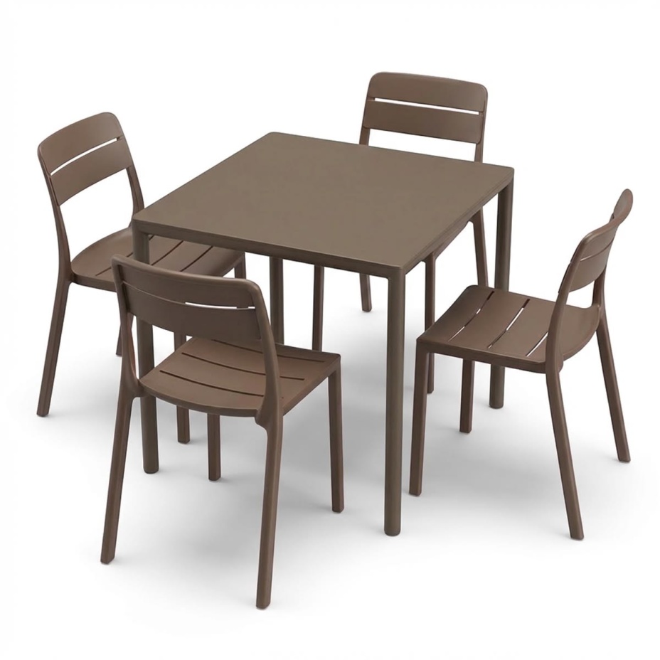 CASSIA BISTROT, стул обеденный пластиковый (tabacco/табак)