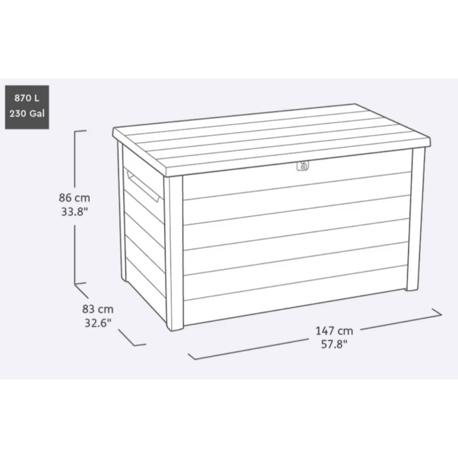 Ёмкость д\хранения (сундук) Deco deck box 870 L  (светло-коричневый) (17213847) (светло-коричневый)