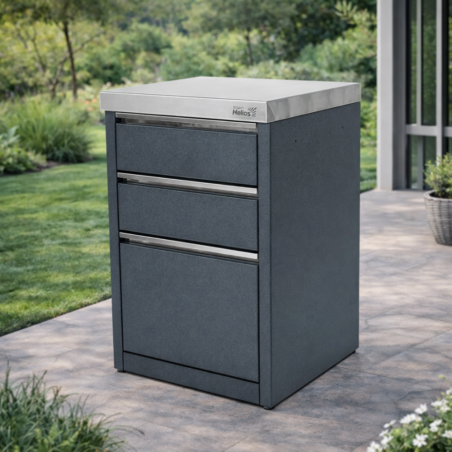 Модуль уличной кухни SMART-600 Стол с тремя ящиками Helios