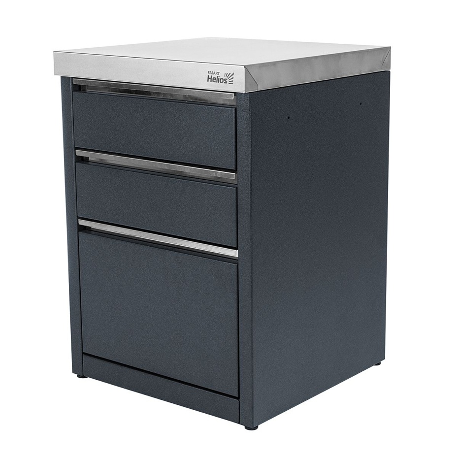 Модуль уличной кухни SMART-600 Стол с тремя ящиками Helios